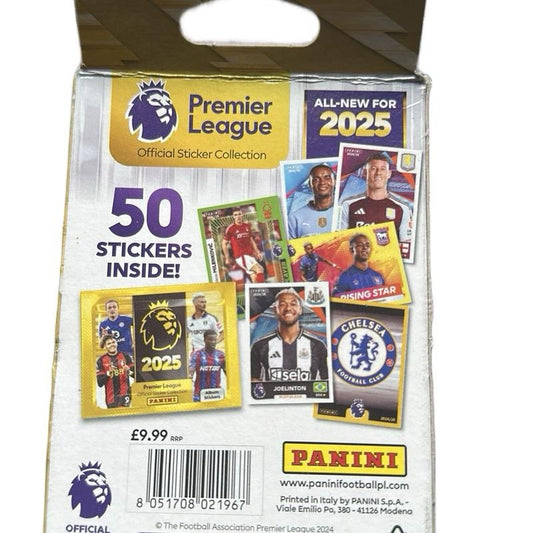 X2 Panini Premier League 2025 Football Sticker collectors tin